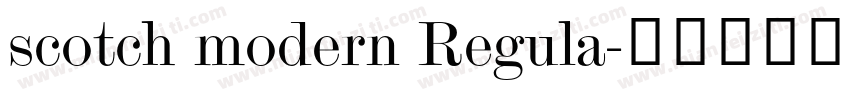 scotch modern Regula字体转换